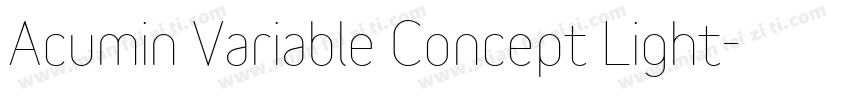 Acumin Variable Concept Light字体转换
